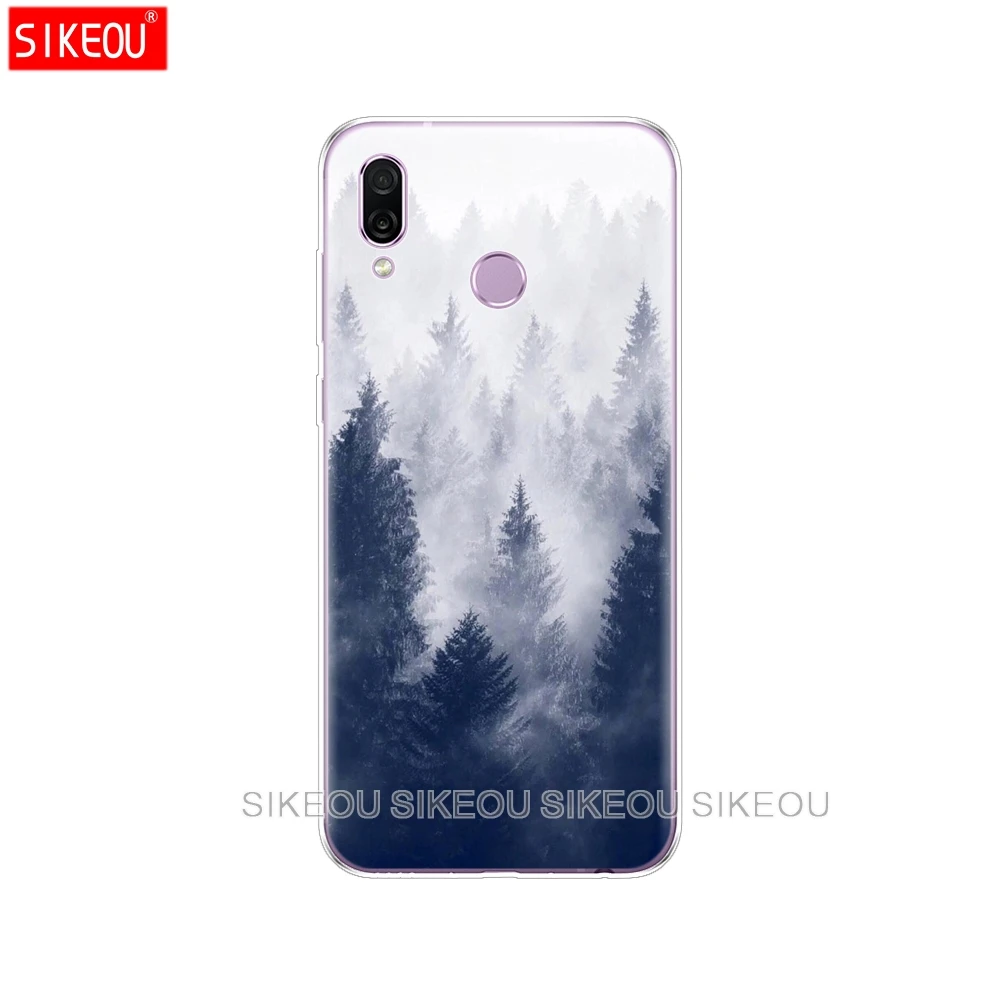 61005 Силиконовый чехол для huawei Honor Play 6,3 ''декоративными рисунками из силикона и мягкого Задняя накладка чехла из ТПУ для huawei Honor Play Защищает Корпус чехол бампер - Цвет: 61005