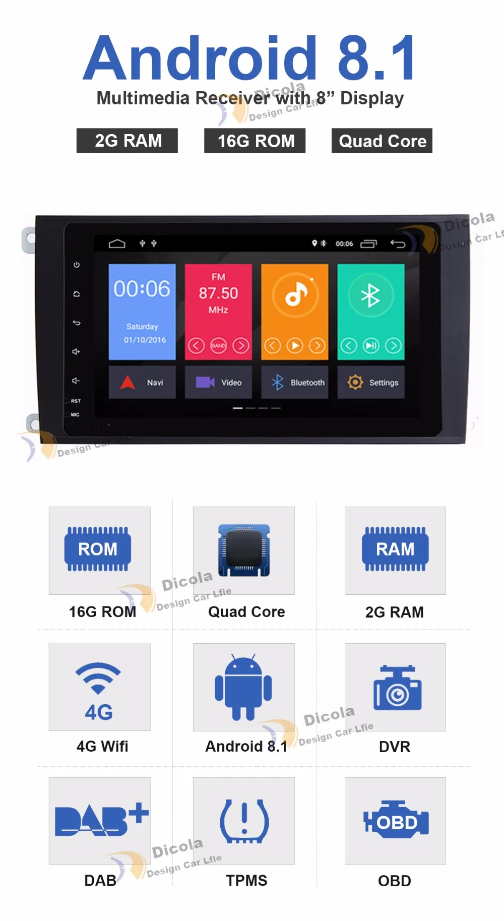 " ips 2GB ram Android 8,1 автомобильный DVD для Porsche Cayenne 2003-2010 автомобильный gps-навигация, радио, стерео головное устройство Авторадио четырехъядерный