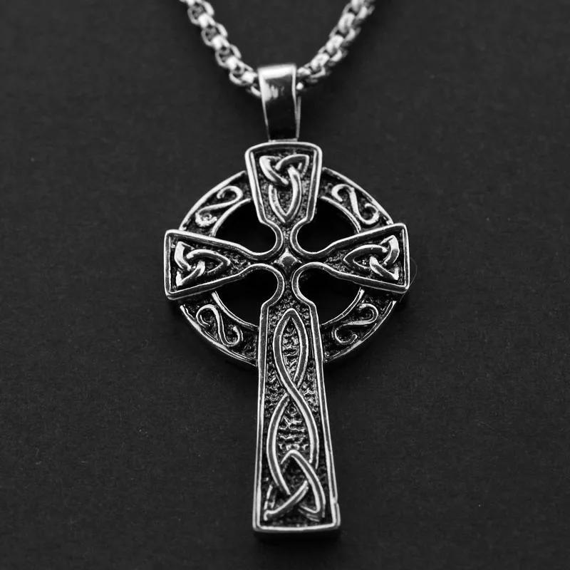 Christian Jewelry Triquetra колье с кулоном в стиле викингов тройной Рог Odin Celtics крест