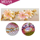 Алмазная вышивка Meian цветы пиона, алмазная живопись сделай сам, вышивка крестиком, Алмазная мозаика, картина из бисера, домашний декор