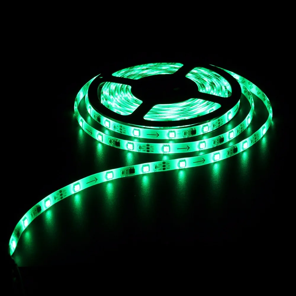 SMD 5050 Автоматическая RGB светодиодный комплект полосы света 5 м 150 светодиодный s DC 12 В водонепроницаемый IP65 гибкая светодиодная лента с адаптером питания 24 Вт США ЕС Великобритания вилка