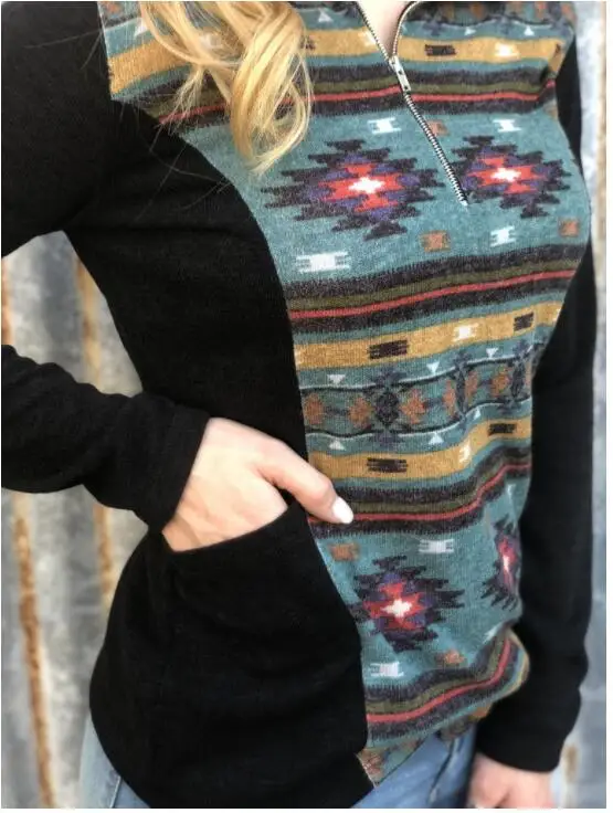 XL Size Aztec Pattern Sweater Wholesale Cotton Fabric Women coat Winter Casual Style Coat DOMIL-10102018A | Женская одежда