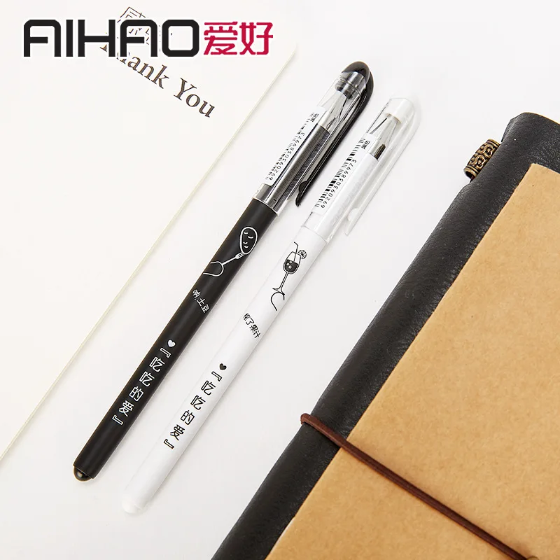 AIHAO брендовая красочная ручка 0 35 мм точечная гелевая Студенческая авторучка 12 шт.