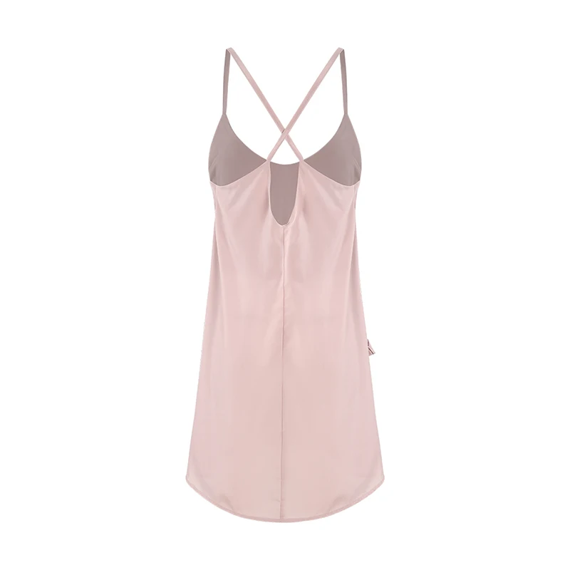 HYH HAOYIHUI однотонное с глубоким v образным вырезом без рукавов на бретельках мини