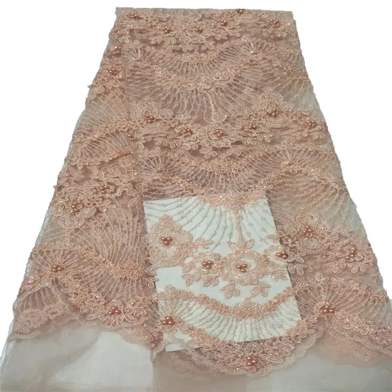 Fashion African Lace Fabric High Quality 3D With Sequins For Nigerian Wedding Dress French H1548 | Дом и сад