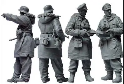 1/35 Смола Наборы Вторую мировую войну Зимний Солдат 2 шт./компл