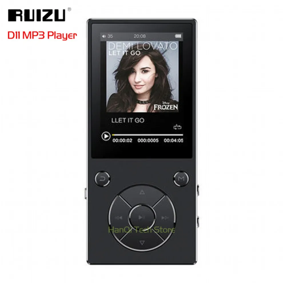 Black MP3 плеер RUIZU D11 с Bluetooth, музыкальный плеер 8 ГБ, металлический музыкальный плеер со встроенным динамиком, fm-радио, поддержка TF карты - Цвет: Black