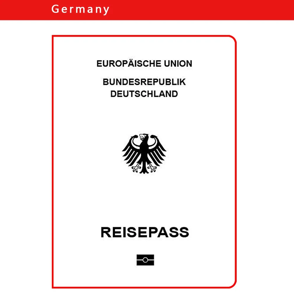 Germany Винтажная кожаная защитная обложка для паспорта во многих странах мира, натуральная воловья кожа, держатель для паспорта, держатель для документов - Цвет: Germany
