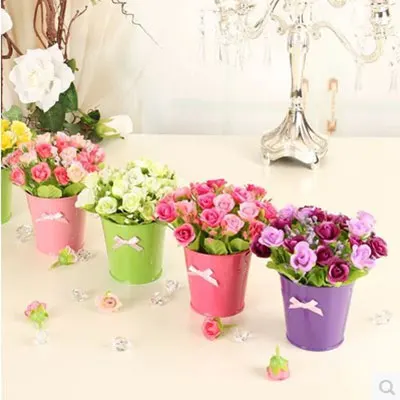 5 компл./лот декоративные цветы васос decorativos Флорес artificiais мини-Флорес