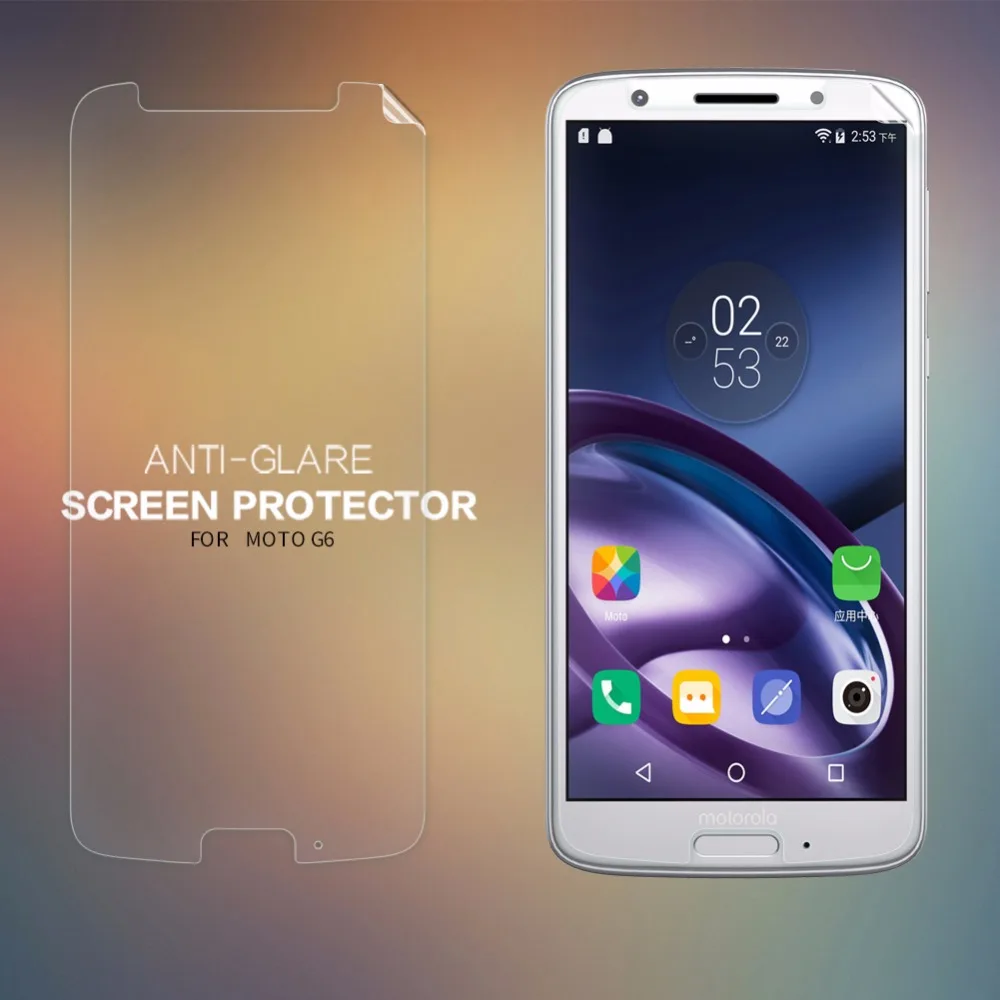 Защитная пленка NILLKIN для MOTO G6 оригинальная Антибликовая матовая кристальная