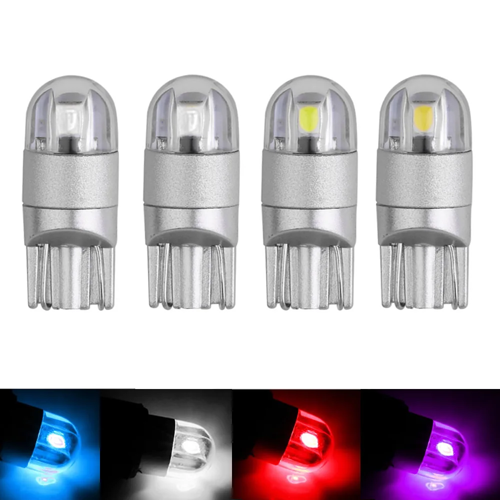 4 шт. T10 W5W 3030 2SMD светодиодный светильник для автомобиля белый (6000 K) красный синий