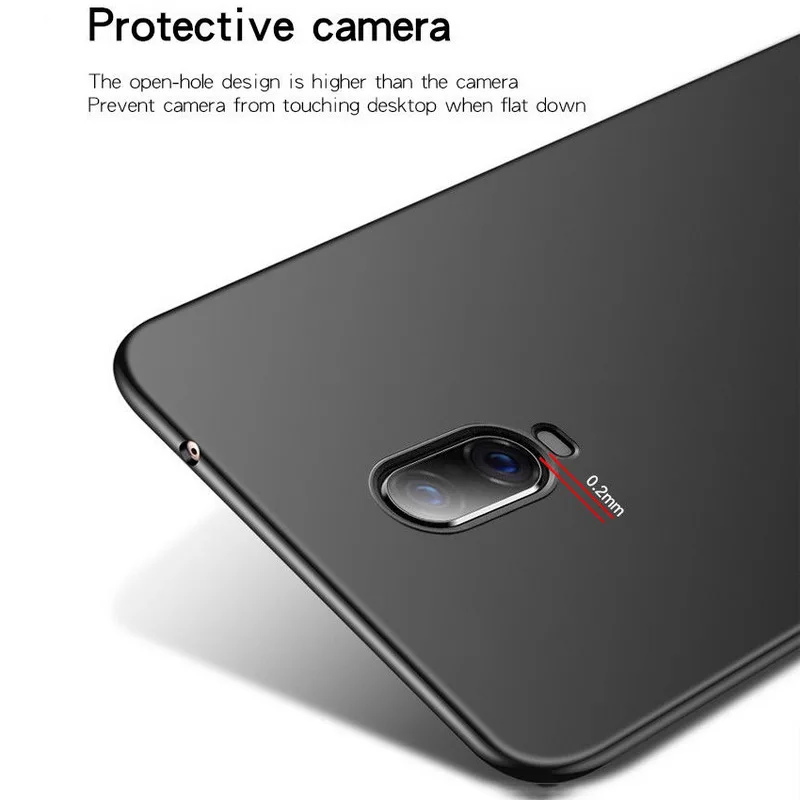 Для One Plus 6T 6 твердый PC Пластиковый Чехол Ультра тонкий сдержанный матовый чехол