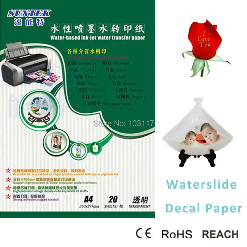 (20 шт./лот) легко переносная бумага для струйных изображений Переводные картинки