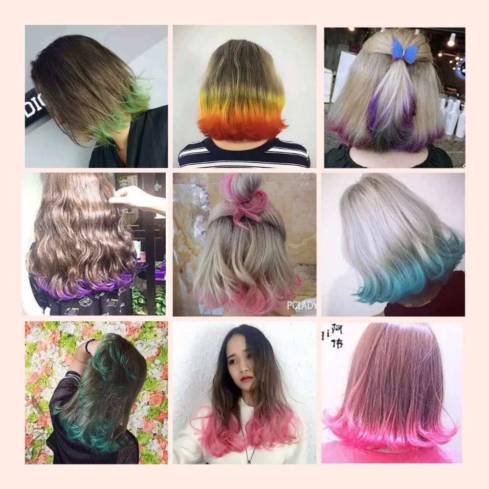 13 цветов профессиональная одноразовая краска для волос временная Нетоксичная DIY