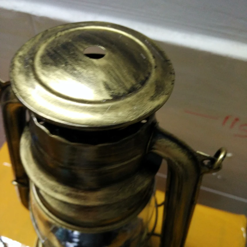 Ностальгический Керосиновый Фонарь настольная лампа старинный медный цвет