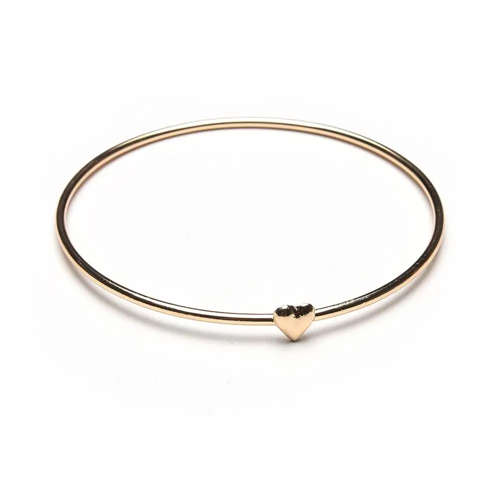 Женские браслеты и с золотым сердцем новый модный браслет из нержавеющей стали