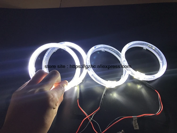HochiTech Cree светодиодный светильник-чип, направляющий ангельские глазки, комплект, белый ореол, кольцо, Дневной светильник с диммером для Touareg 2003-2006