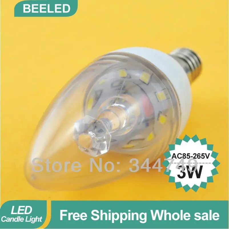 10 шт./лот светодиодные свечи E14 3W 9 SMD 2835 Epistar 220 V 240 400lm теплый белый/холодный белый CE