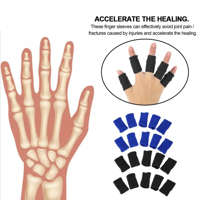 10 шт./компл. эластичные гибкие спортивные рукава для пальцев артрит поддержка