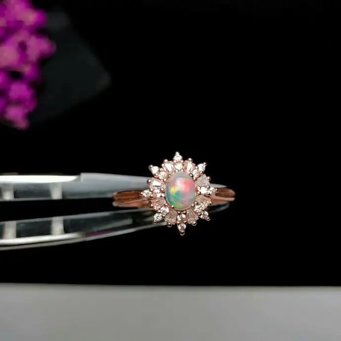 Shilovem стерлингового серебра 925 натуральный опал кольца fine Jewelry женские модные свадебные открыть новые подарок yhj040502ago
