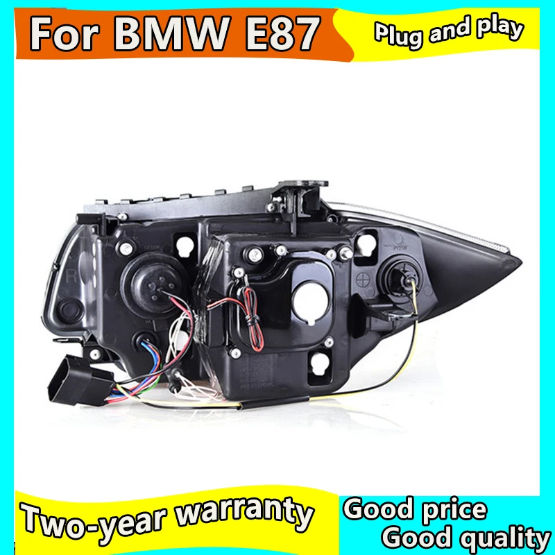 Автостайлинг для BMW E87 120i 130i фары 2004 2011 светодиодный ная фара DRL линза двойной луч H7