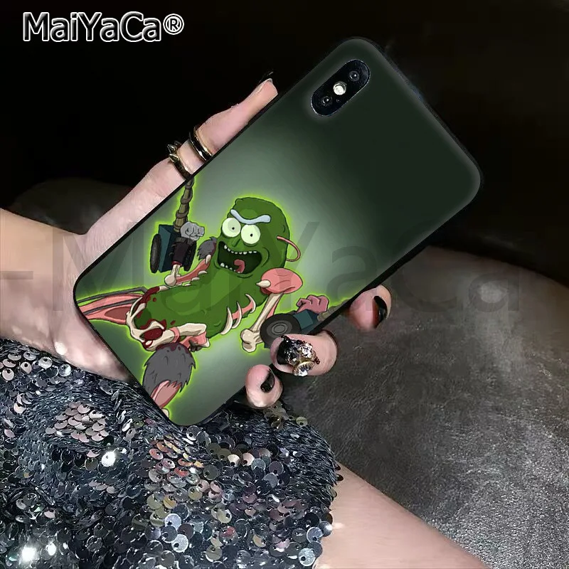MaiYaCa Мягкий ТПУ силиконовый роскошный телефон мультфильм мариновка Рик и Морти для Apple iPhone11 pro 7 8 66S Plus X XS MAX 55S SE XR - Цвет: A16