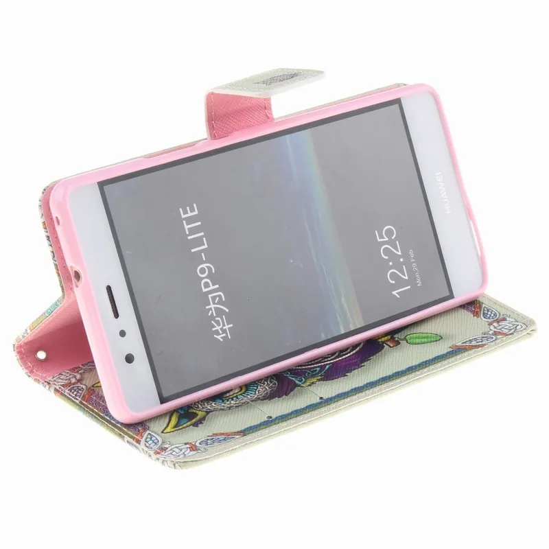 Чехол для Fundas huawei P9 Lite Mini P10 P8 Lite Y3 Y5 Honor 8 9 чехол с тигром, совой, ветровым колокольчиком, роскошный откидной Чехол DP26F