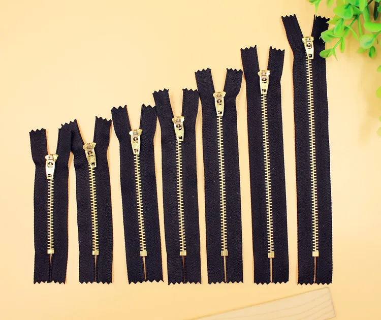 

SANLI #4 brass zipper applicable for jeans DIY accessories rust proof metal black zipper 20pcs lot