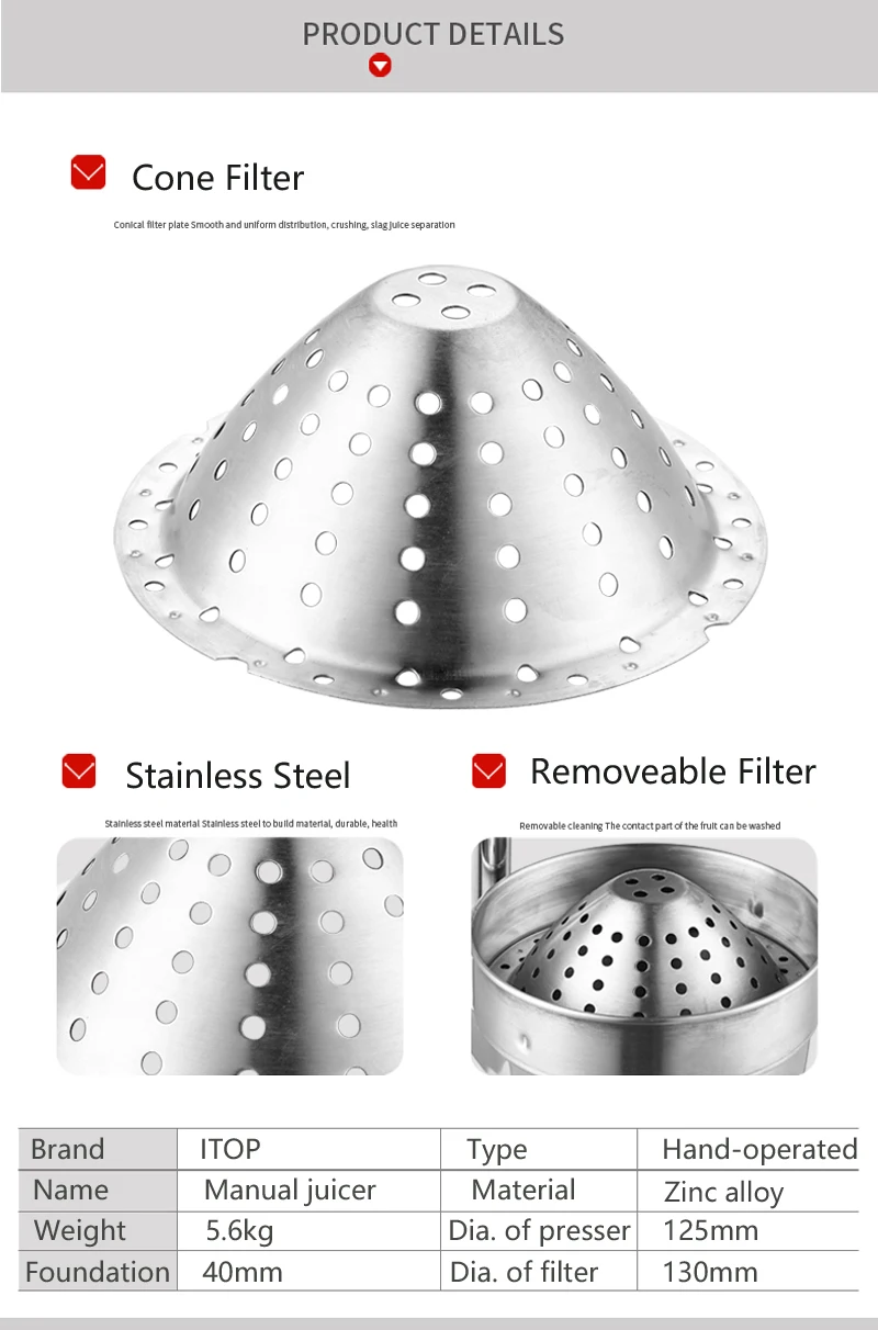 

Stainless steel Manual Juicer lemon citrus squeezer fruit vegetable tools Hand Press Juicer Food Processor Machine