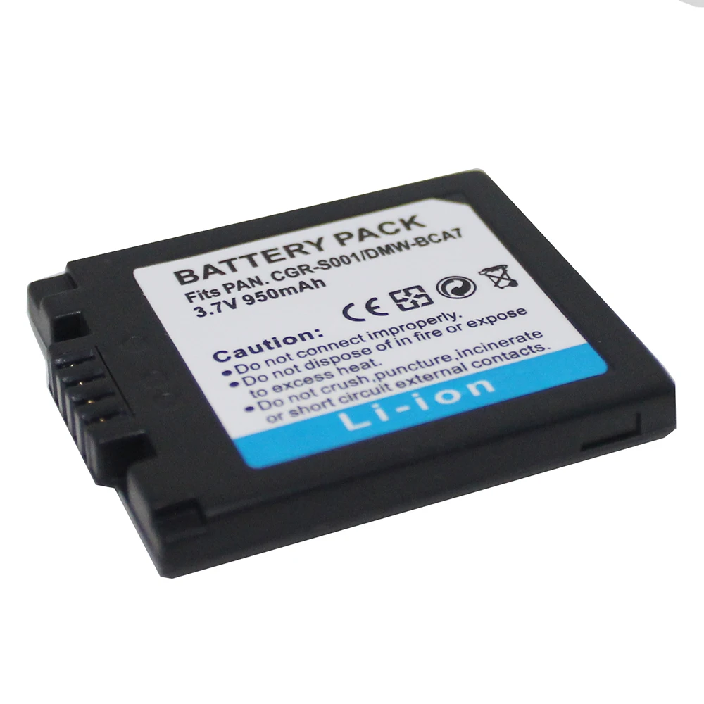 2 шт./лот 950 мАч CGA S001 CGRS001 для Panasonic BCA7 S001E E1026P DMC FX5EG A S FX5EN FX5 F1S оптовая