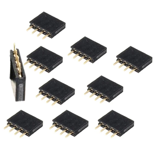 10 шт. 2 54 мм Однорядный гнездовой разъем для заголовка PCB 4 контактный разъем|header