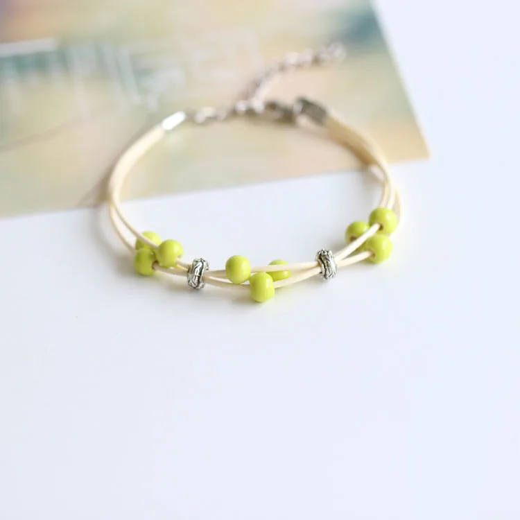 Модный Нежный ручной браслет с керамическими бусинами оригинальный в китайском