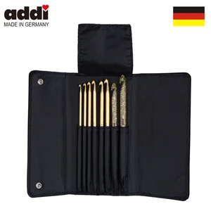 NEW Addi-click Interchangeable Crochet Hooks Set 240-7 Cushion Grip Aluminium Crochet Hooks needles Knitting Yarn size 3.5mm-8mm