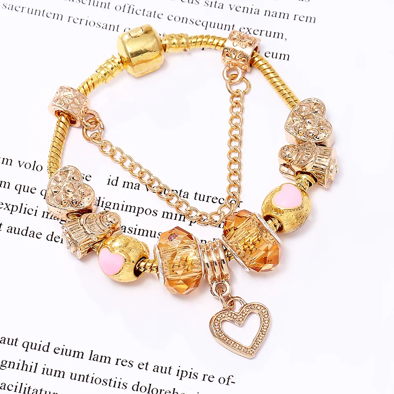 Boosbiy Dropshipping Antique Fashion Charm Bracelet For Women With Heart Pendant Safety Chain Fine Jewelry Gift|Браслеты с шармами| |