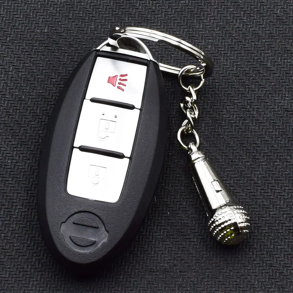 3D микрофон для укладки волос металлическое кольцо ключей из сплава