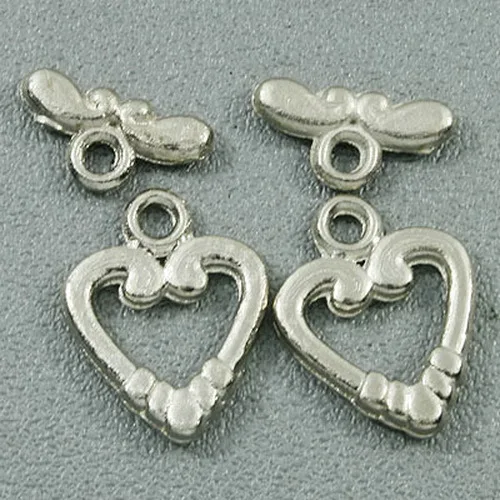 

3-colors heart shaped toggle clsap 50sets one unit --choose by yourself