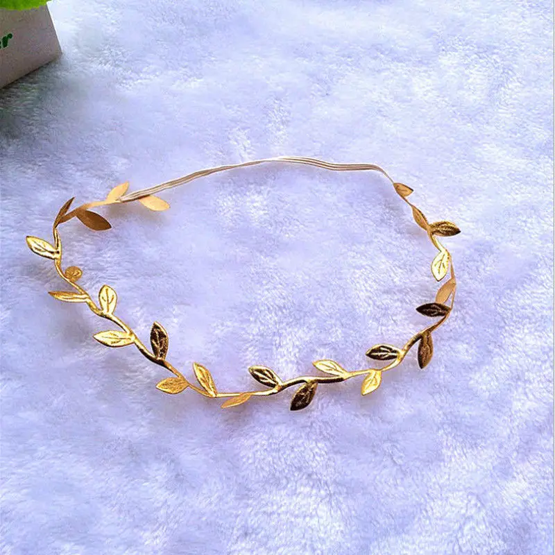 Новинка 2017 модная повязка на голову с золотистым и серебряным листом ювелирная