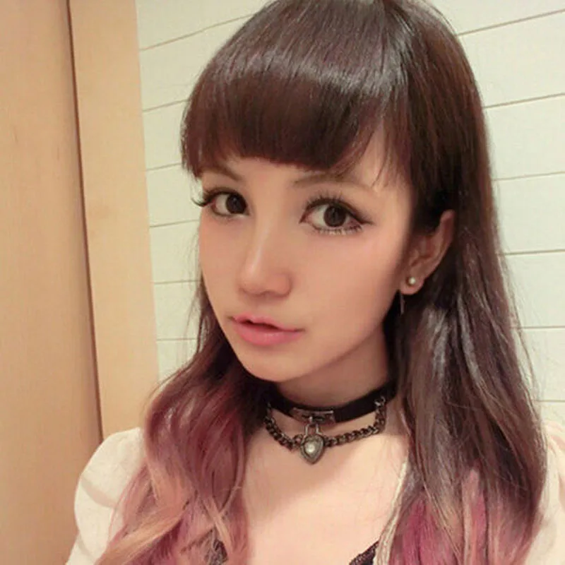Hot 1Pc Sexy Punk Pendant Leather Necklaces Leat Rivet Buckle Heart Collar Charm Lock Choker Locket Necklace for Women | Украшения и