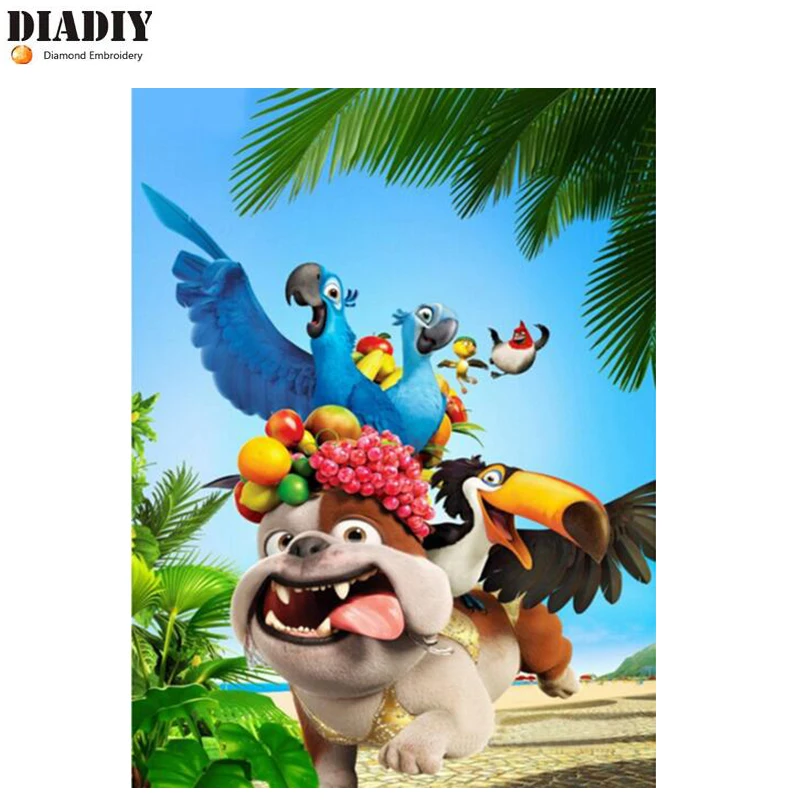 DIADIY Full square 5D diy hand made diamond embroidery painting exquisite stitch of mosaic angry birds picture home decor gift | Дом и сад
