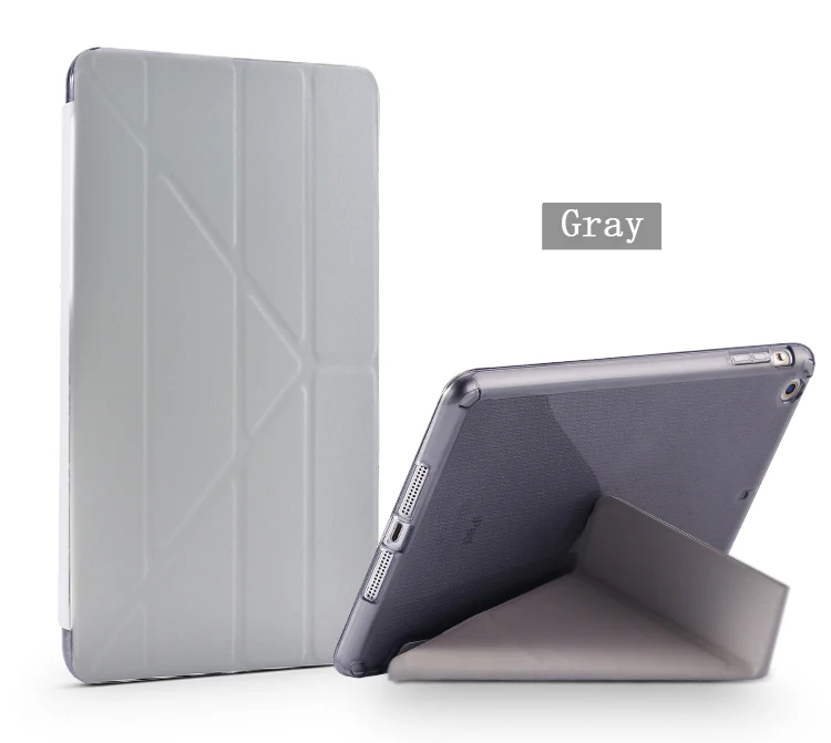 589-BX-SF-Gray Чехол для iPad 9,7 дюймов //для iPad Air/YRSKV многократный чехол из искусственной кожи+ ТПУ Смарт спящий чехол для планшета - Цвет: 589-BX-SF-Gray
