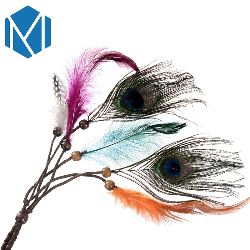 M MISM Женская Праздничная повязка на голову с перьями аксессуары для волос в