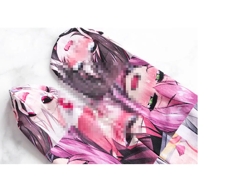 Каваи Лолита колготки с принтом чулки с Ahegao Лолита носки милые аниме Coplay высокие чулки выше колена