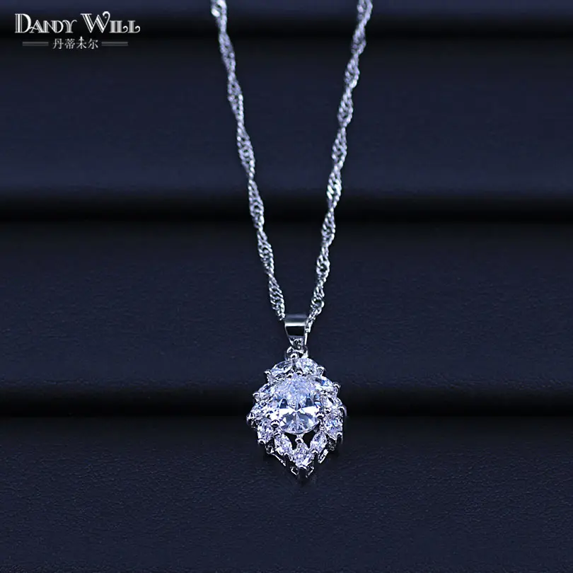 Pendants Акция, 9 цветов, 925 пробы, серебряные ожерелья, подвески и ожерелья с грушей, чистое серебро, 925 ожерелье, ювелирные изделия - Окраска металла: Pendants