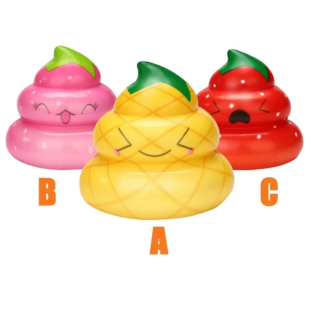 Мягкий медленно поднимающийся сжимающий Малыш игрушка мягкий каваи Yummy Fruit Poo медленно поднимающийся крем Ароматические игрушки для снятия стресса ye11.20