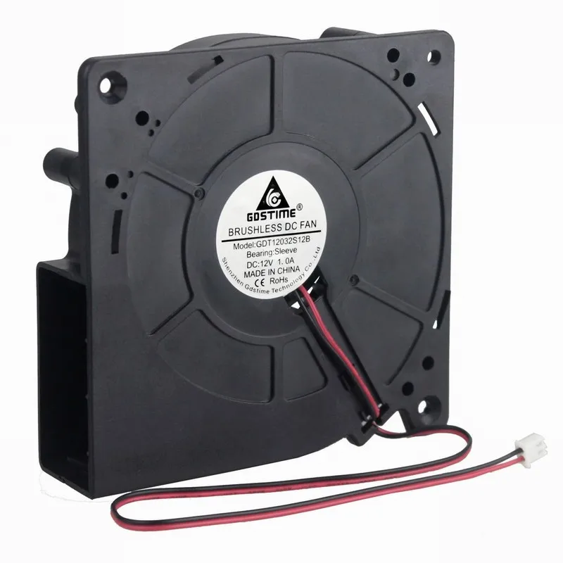 1 шт. Gdstime 12v 120mm большой Turbo Вентилятор 120 мм x 32 мм бесщеточный вентилятор постоянный ток Вентилятор охлаждения 12 вольт 12032 120x32 мм