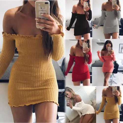 Женское трикотажное платье с длинным рукавом красное/черное мини вырезом