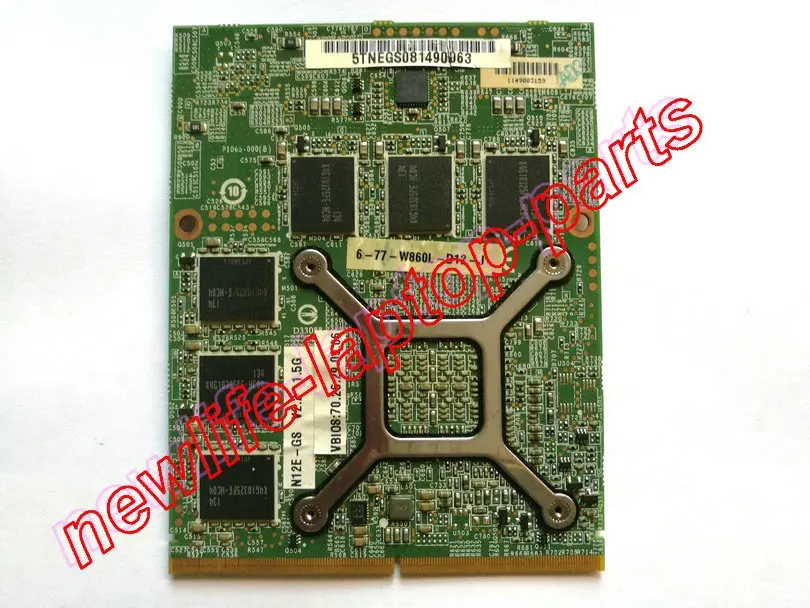 Видеокарта GTX 560M GTX560M 1 5G VGA GPU для W860CU W880CU W870CU P150HM P150EM P150SM P157SM P151SM1 6-71-W860L-D12 |
