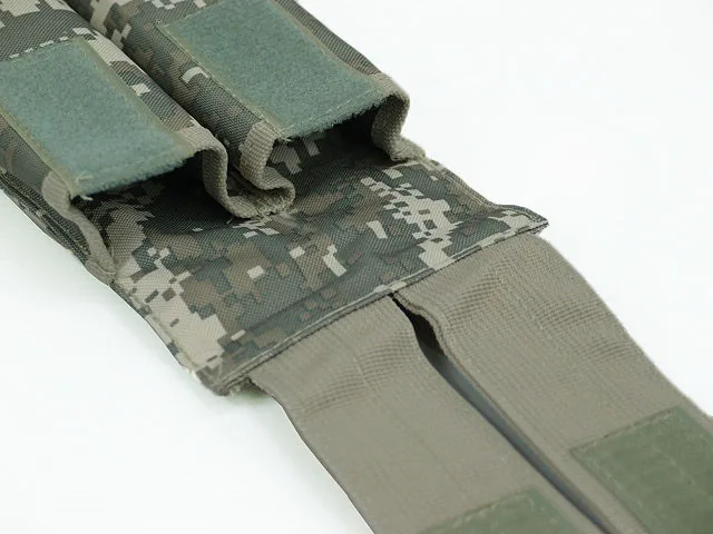 Тактическая двойная военная сумка 600D Molle P90 для магазина Мультикам черный полевой