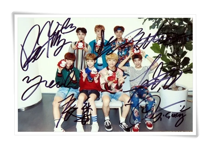 NCT Dream autographed подписанная Группа фото картина жевательная резинка 6 дюймов
