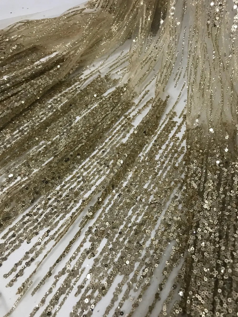 Hot selling glued glitter sequins lace fabric Jolin-92918 African French net tulle Lace Fabric for party | Дом и сад